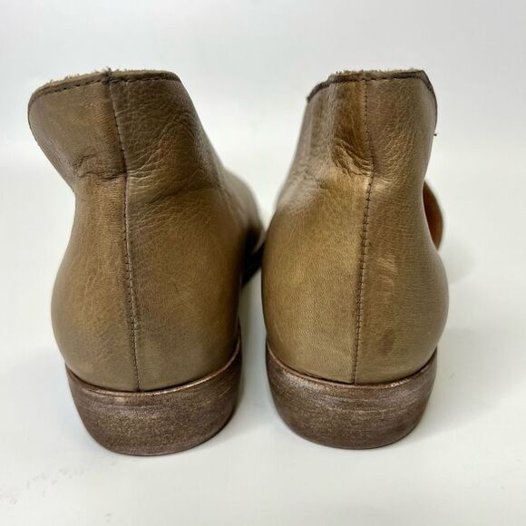 Free People Royale D’Orsay Pointed Toe Leather Flats 36/6 Taupe - Picture 12 of 16